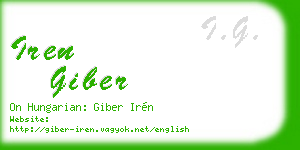 iren giber business card